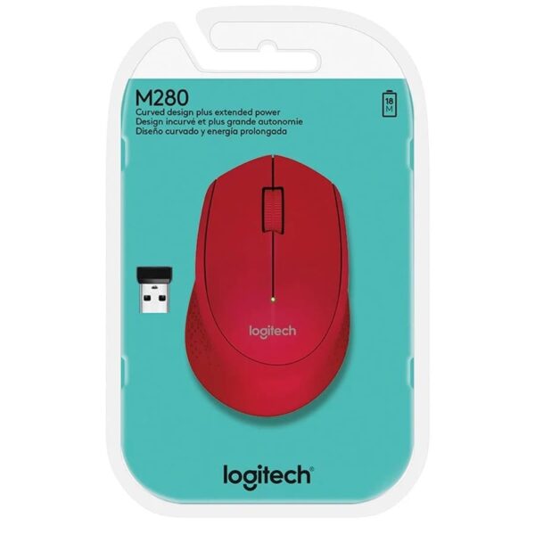 Mouse Inalambrico Logitech M280 Rojo - Image 3