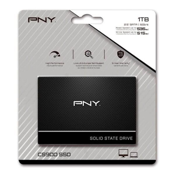 DISCO SOLIDO 1TB PNY CS900 SSD SATA III 6GB/S