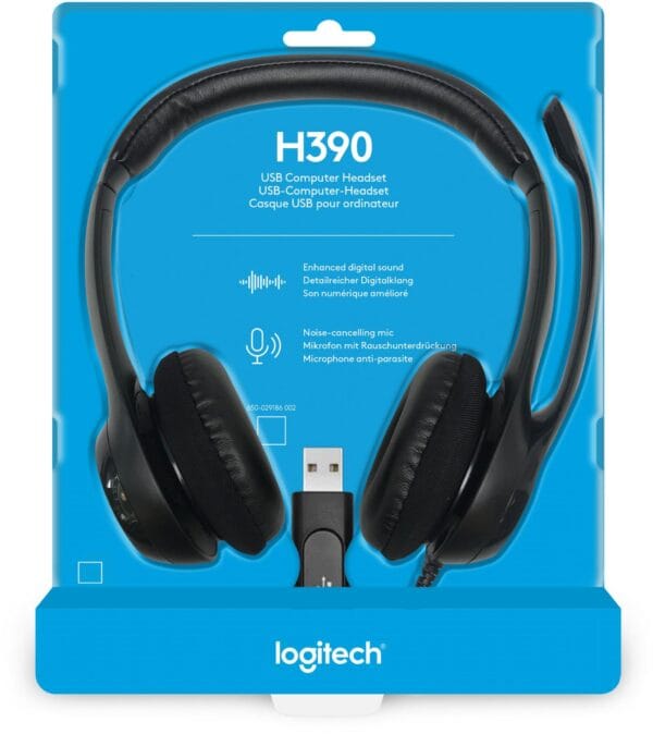 AURICULAR C/MIC LOGITECH USB NEGRO H390 HEADSET - Image 3