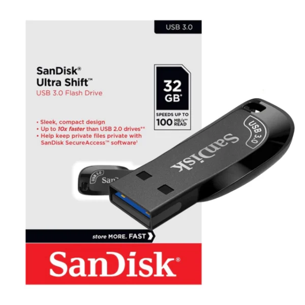 PENDRIVE 32GB SANDISK FLASH ULTRA SHIFT USB 3.0 - Image 2