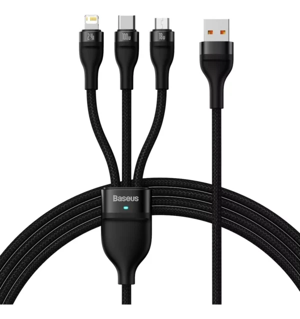 CABLE P/ CELULAR 3 en 1 MICRO USB TIPO C LIGHTNG