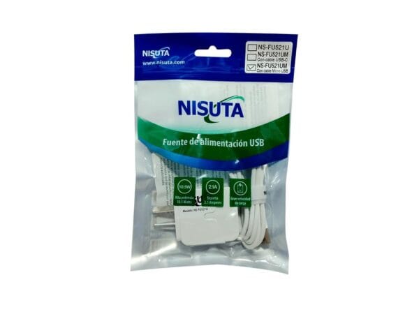 CARGADOR DE CELULAR NISUTA MICRO USB NS-FU521UM