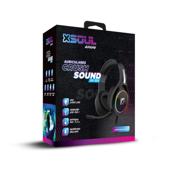 AURICULAR GAMER SOUL RGB CRUSH 3.5 PC/PS4 HX100 - Image 2