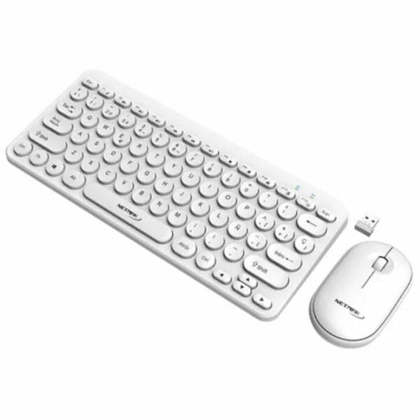 COMBO INAL TECLADO y MOUSE NETMAK NMKB850-W BLANCO