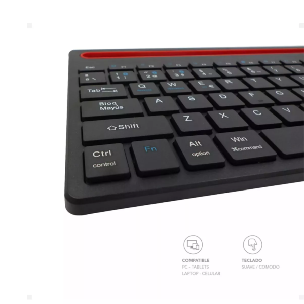 TECLADO BLUETOOTH RECARGABLE NEGRO NETMAK NM-KB650 - Image 4