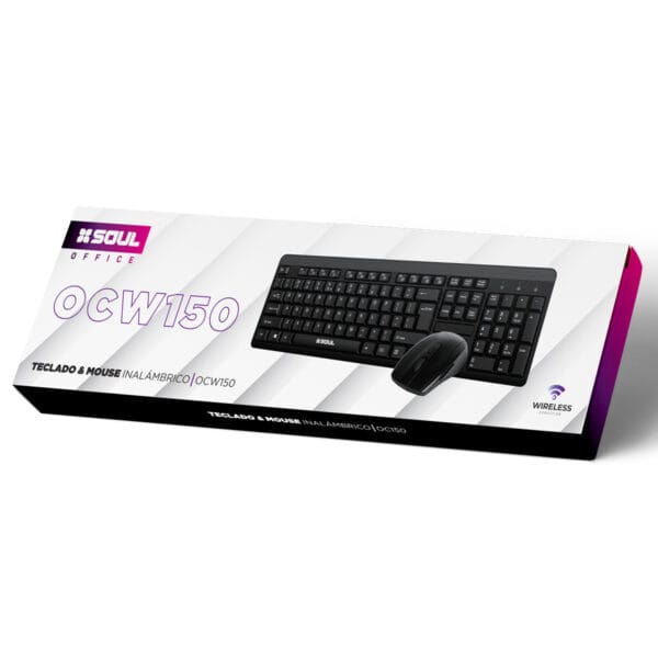 COMBO TECLADO y MOUSE USB OFFICE SOUL OCW150 NEG - Image 2