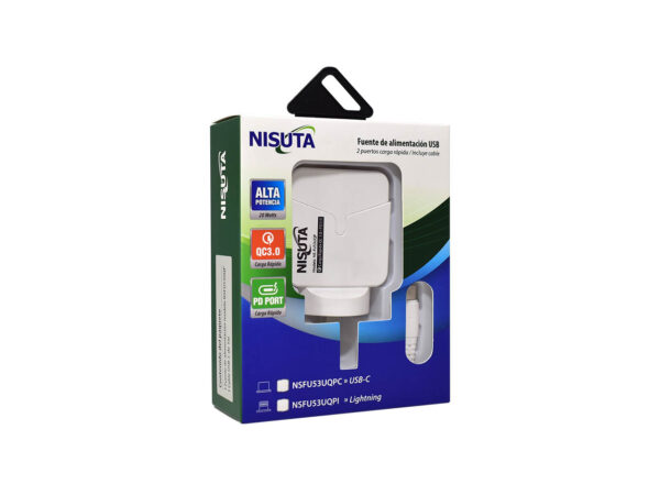 CARGADOR DE CELULAR TIPO C Y USB NISUTA NSFU53UQPC - Image 4