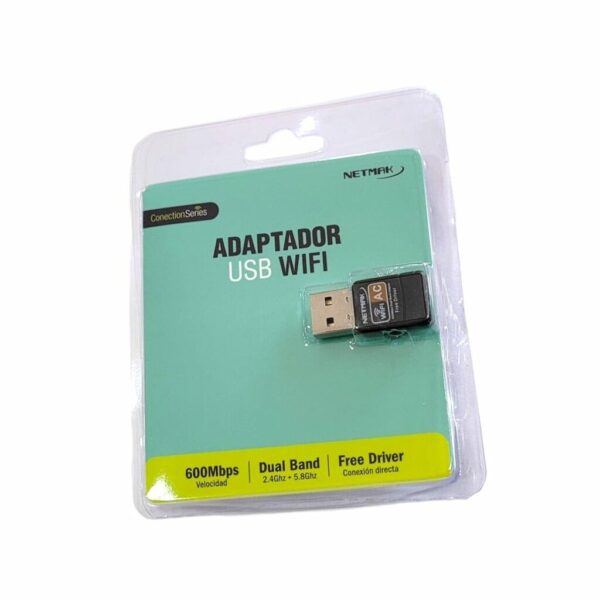 ADAPTADOR USB WIFI DUALBAND 600Mbps NETMAK NMCS602 - Image 2