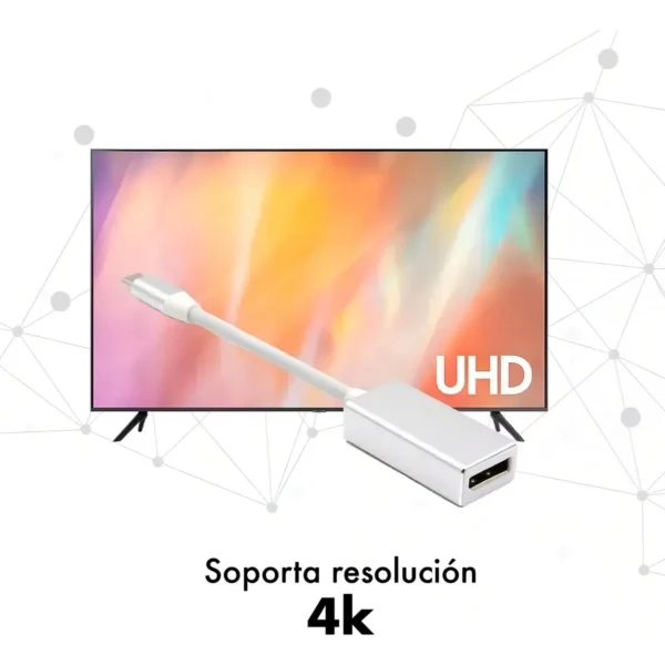 CONVERSOR USB TIPO-C a DISPLAYPORT NETMAK NM-C106 - Image 4