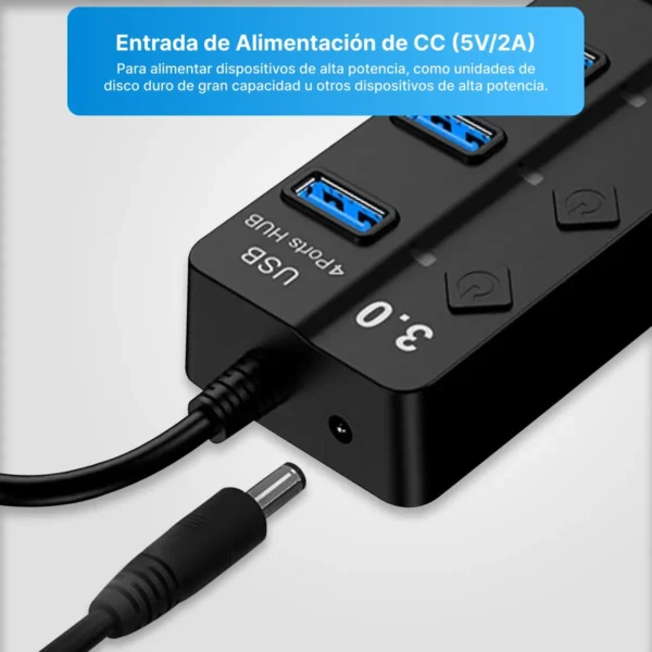 HUB USB 3.0 4 PUERTOS INT.CO KQ008H 5Gbps - Image 2