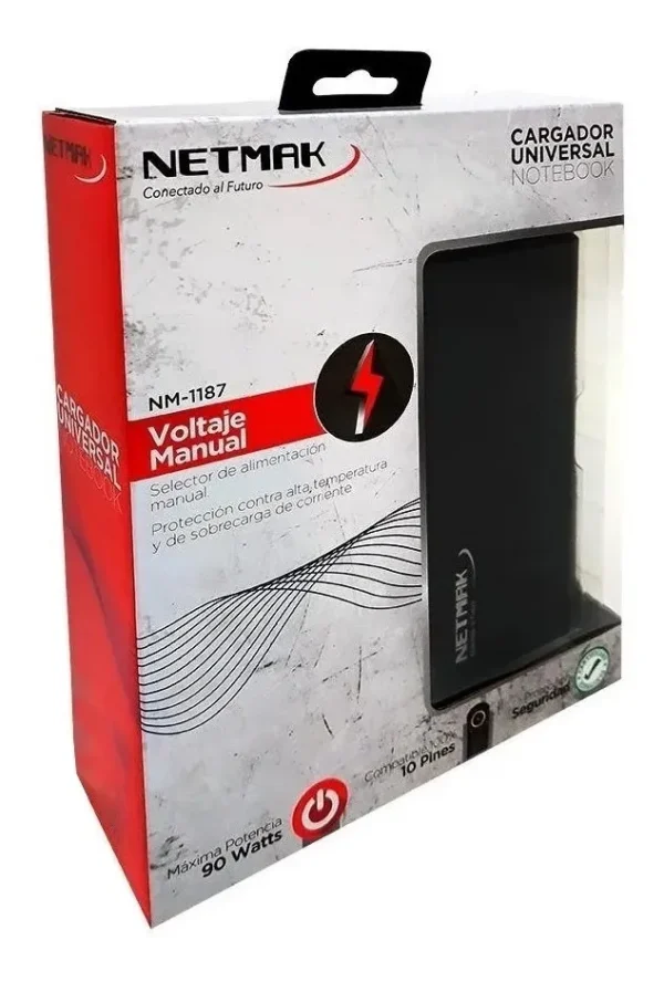 CARGADOR UNIVERSAL 10 PINES 90W NETMAK NM-1187 - Image 3