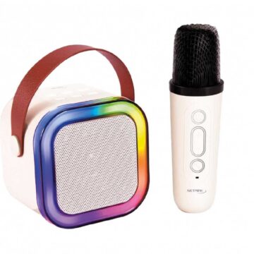 MINI PARLANTE + MICROFONO KARAOKE NETMAK NM-BUDDY RGB