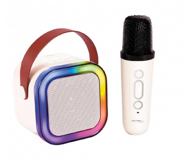 MINI PARLANTE + MICROFONO KARAOKE NETMAK NM-BUDDY RGB