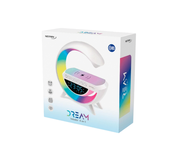 VELADOR PARLANTE 6en1 RGB CARGADOR NETMAK NM-DREAM - Image 2