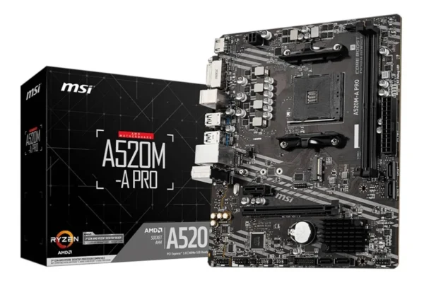 PLACA MADRE MSI A520M PRO AM4 DDR4 PCIe 3.0