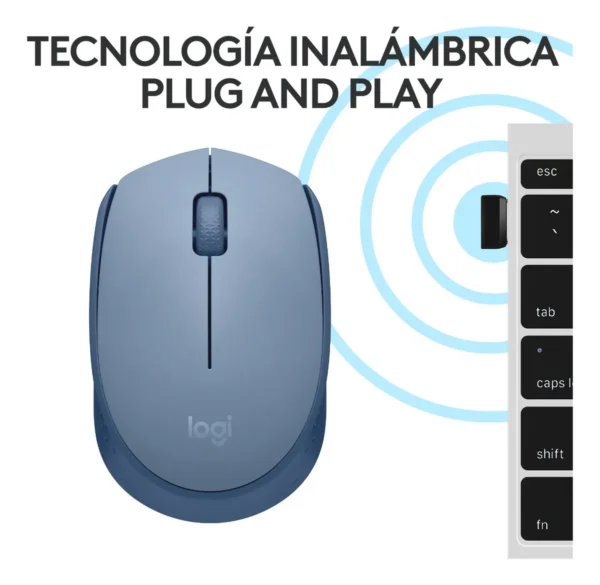 MOUSE INALAMBRICO LOGITECH M170 CELESTE - Image 3