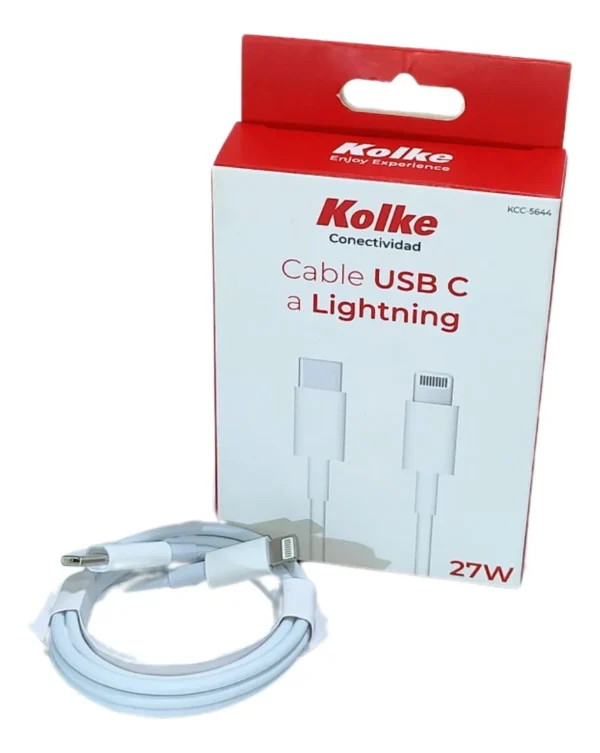 CABLE TIPO C a LIGHTNING 1Mt 27W KOLKE KCC-5644 - Image 2