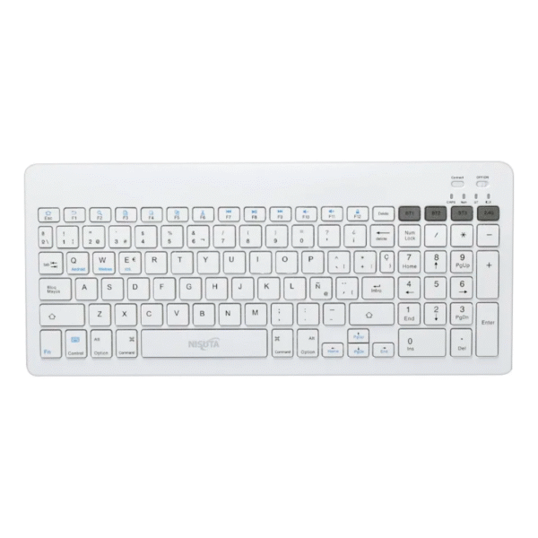 TECLADO MULTIMEDIA INAL/BT NISUTA NSKB58BW BLANCO