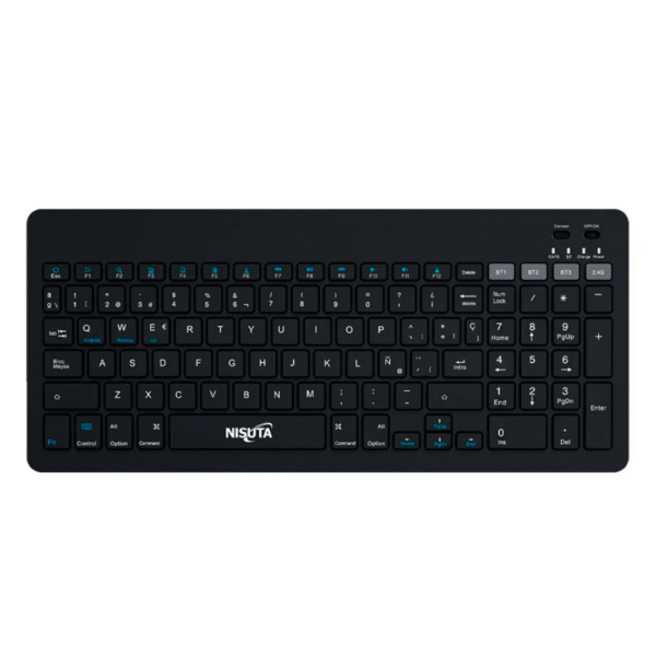 TECLADO MULTIMEDIA INA/BT NISUTA NS-KB58B NEGRO