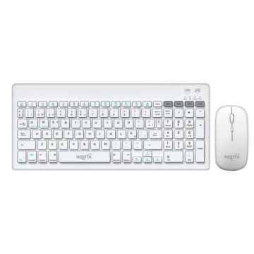 COMBO TECLADO y MOUSE INAL/BT NISUTA NSWI58COBW BLANCO