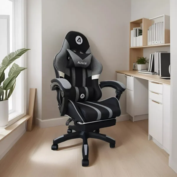 SILLA GAMER ALIVER RAPTOR PLUS GRIS AL-GC9960 - Image 2