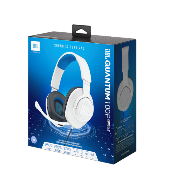 AURICULAR JBL QUANTUM 100P 3.5mm WHITE BLUE GAMER - Image 6