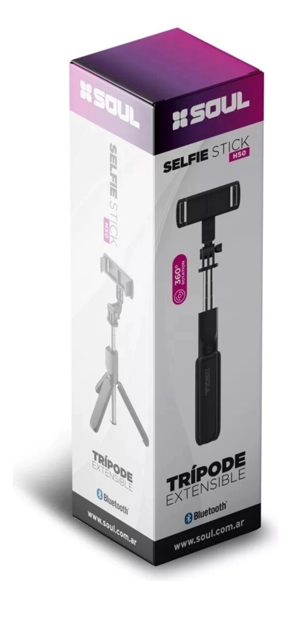 BASTON SELFIE BT C/TRIPODE SOUL H100 NEGRO - Image 2