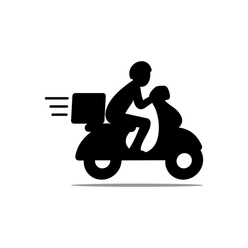 Cart 1 delivery and courier motorbike logo free vector