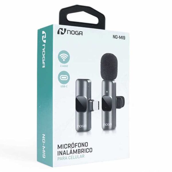 MICROFONO CORBATERO NOGA INALAMBRICO TIPO C NG-MI9 - Image 2
