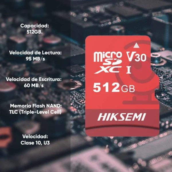 MEMORIA MICRO SD 512GB HIKSEMI NEO PLUS V30 C10 - Image 2