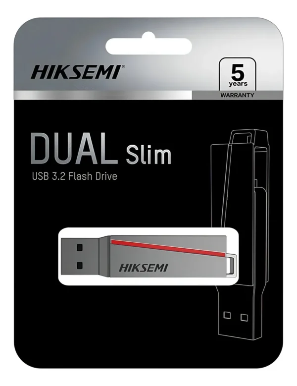 PENDRIVE 32GB HIKSEMI E307C DUAL SLIM USB+TIPO-C - Image 3