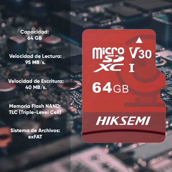 MEMORIA MICRO SD 64GB HIKSEMI NEO PLUS V30 C10 - Image 2