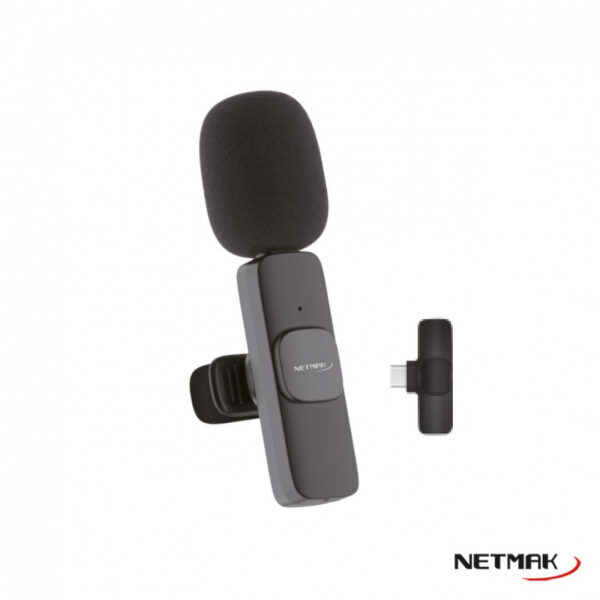 MICROFONO CORBATERO INALAMBRICO TIPO-C NETMAK NM-MC10 - Image 2