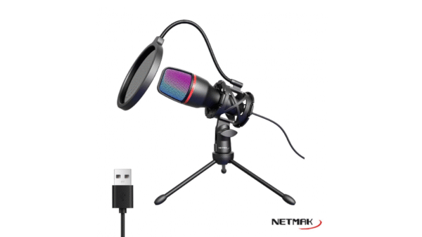 MICROFONO USB STRAMING RGB NETMAK NM-MS786 - Image 2