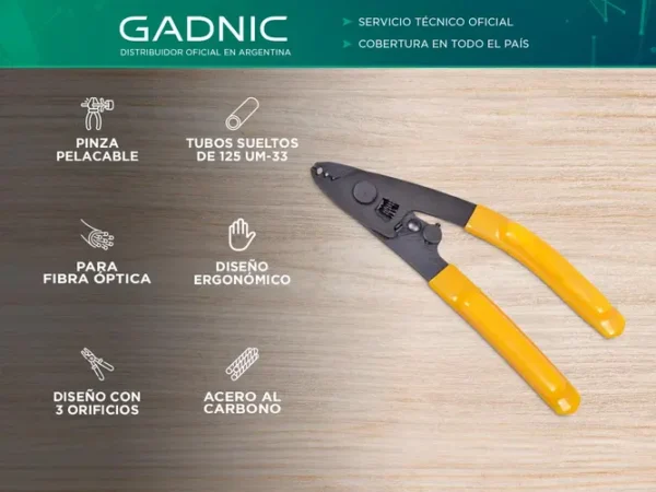 PINZA PELADORA CABLE FIBRA OPTICA GADNIC BQD369 - Image 2