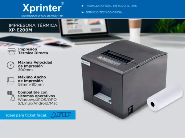 IMPRESORA TERMICA MINI XPRINTER XP-E200M - Image 3