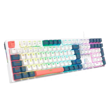 TECLADO GAMER MECANICO REDRAGON TRUNDLE RGB BLANCO
