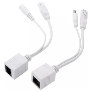 CONECTOR PAR INYECTOR RJ45 ALIMEN POE P/ CAMARA IP