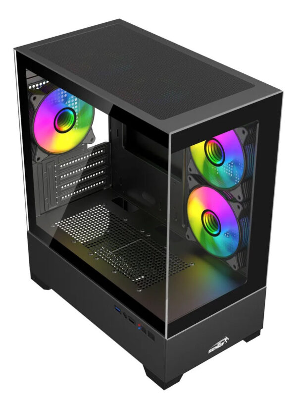 Gabinete Sentey H30 Full Glass Mid Tower Negro - Image 3