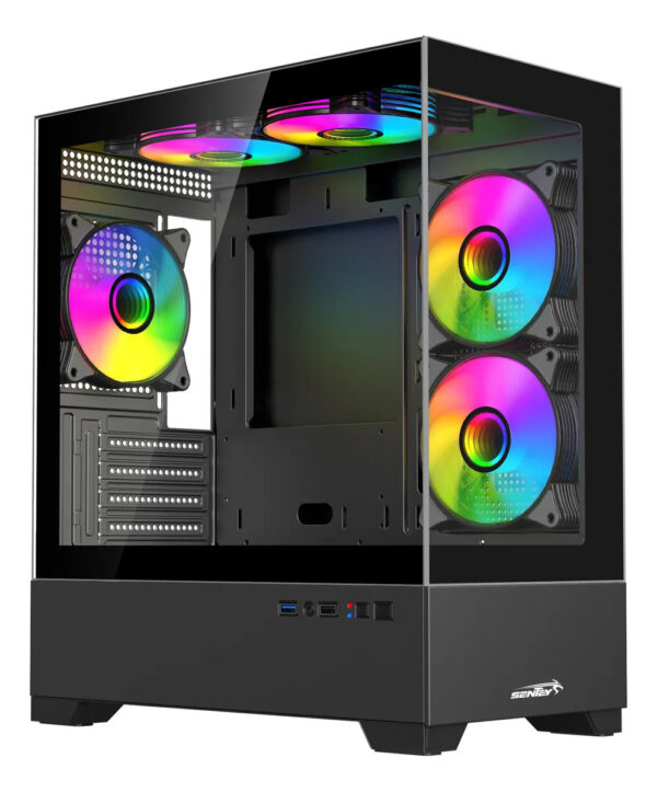 Gabinete Sentey H30 Full Glass Mid Tower Negro