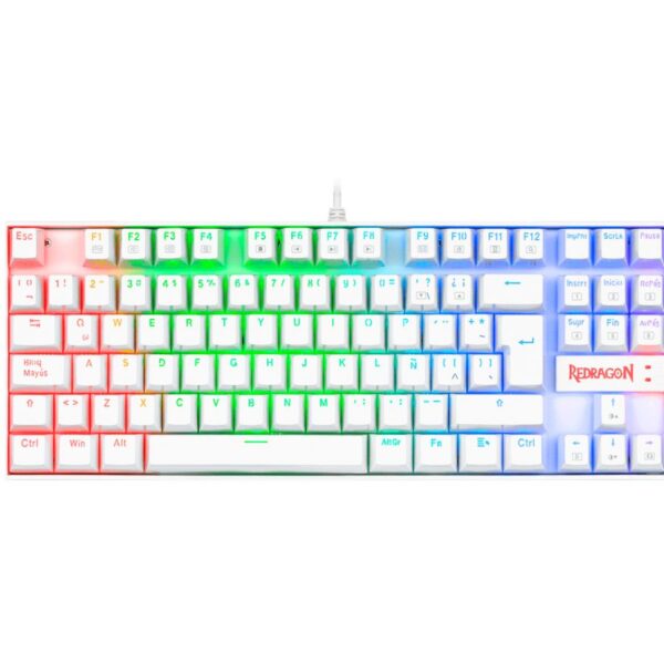 Teclado Gamer Mecanico Redragon Kumara Blanco Rgb