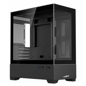 GABINETE SENTEY H30 FULL GLASS MID TOWER NEGRO