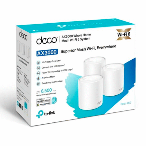 DECO X50 PACK DE 3 MESH AX3000 WIFI6 TP-LINK